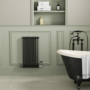 Reggio Midnight Black Horizontal Double Column Traditional Radiator 800x425mm 1416 BTU - Cast Iron Style