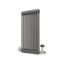 Reggio Anthracite Horizontal Double Column Traditional Radiator 800x425mm 1416 BTU - Cast Iron Style