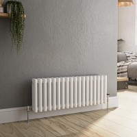 Reggio White Horizontal Triple Column Traditional Radiator 300x830mm 1857 BTU - Cast Iron Style Reggio White Horizontal Triple Column Traditional Radiator 300x830mm 1857 BTU - Cast Iron Style
