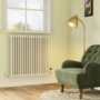 Reggio White Horizontal Triple Column Traditional Radiator 800x830mm 3581 BTU - Cast Iron Style