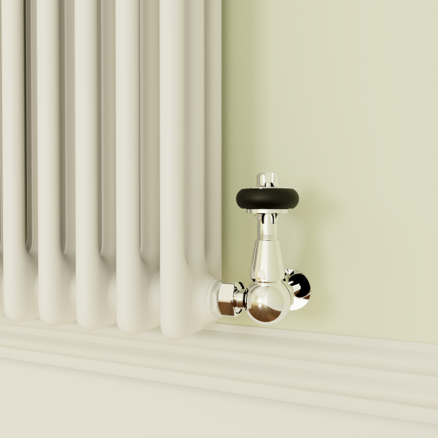 Reggio White Horizontal Triple Column Traditional Radiator 800x830mm 3581 BTU - Cast Iron Style