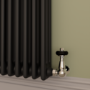 Reggio Midnight Black Horizontal Triple Column Traditional Radiator 800x1010mm 4377 BTU - Cast Iron Style
