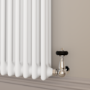Reggio White Horizontal Triple Column Traditional Radiator 800x1010mm 4377 BTU - Cast Iron Style