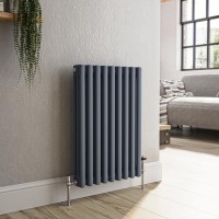 Reggio Anthracite Horizontal Triple Column Traditional Radiator 600x425mm 1790 BTU - Cast Iron Style Reggio Anthracite Horizontal Triple Column Traditional Radiator 600x425mm 1790 BTU - Cast Iron Style