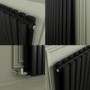 Sorrento Midnight Black Horizontal Oval Designer Radiator 800x590mm Double Panel 2399 BTU