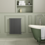 Sorrento Anthracite Horizontal Oval Designer Radiator 800x590mm Double Panel 2399 BTU