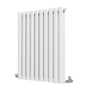 Sorrento White Horizontal Oval Designer Radiator 800x590mm Double Panel 2399 BTU