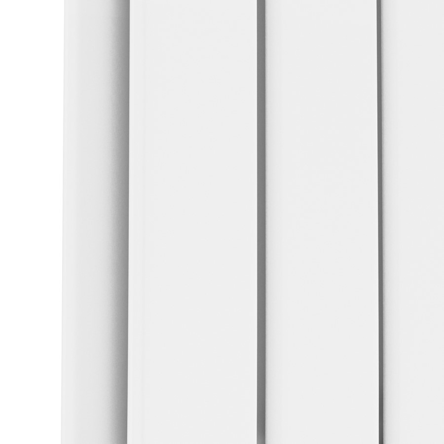 Riace White Horizontal Flat Designer Radiator 600x748mm Double Panel 2827 BTU