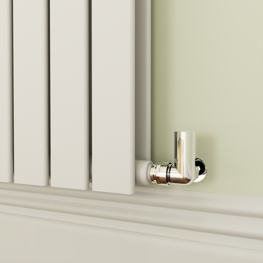 Riace White Horizontal Flat Designer Radiator 800x748mm Double Panel 3628 BTU