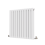 Riace White Horizontal Flat Designer Radiator 800x748mm Double Panel 3628 BTU