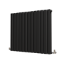 Riace Midnight Black Horizontal Flat Designer Radiator 800x884mm Double Panel 3342 BTU