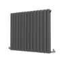 Riace Anthracite Horizontal Flat Designer Radiator 800x884mm Double Panel 3342 BTU