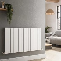 Riace White Horizontal Flat Designer Radiator 600x1020mm Double Panel 3856 BTU Riace White Horizontal Flat Designer Radiator 600x1020mm Double Panel 3856 BTU