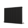 Riace Midnight Black Horizontal Flat Designer Radiator 800x1020mm Double Panel 3856 BTU