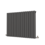 Riace Anthracite Horizontal Flat Designer Radiator 800x1020mm Double Panel 3856 BTU
