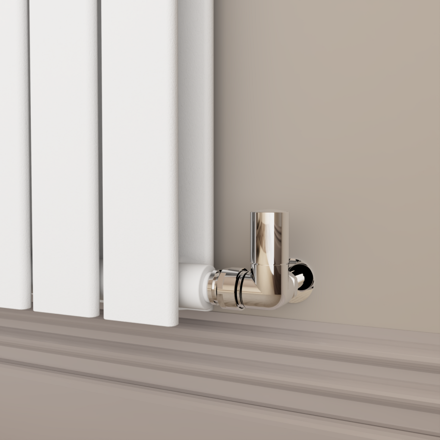 Riace White Horizontal Flat Designer Radiator 800x1020mm Double Panel 4948 BTU