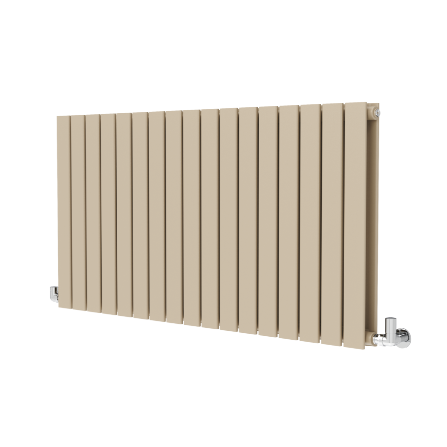 Greige Radiator Riace Beige grey Horizontal Flat Designer Radiator 600x1156mm Double ...