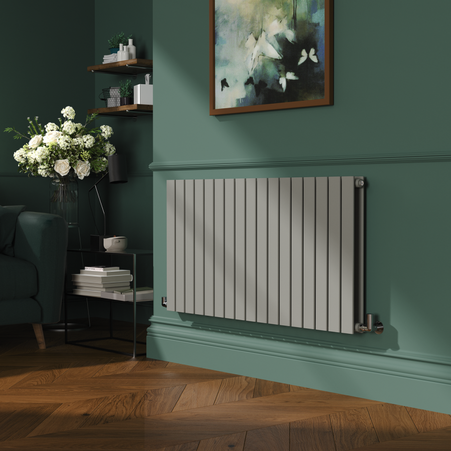 Stone Radiator Slabs Riace Smoked Stone Horizontal Flat Designer Radiator 600x1156mm Double ...