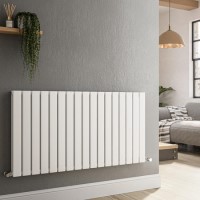 Riace White Horizontal Flat Designer Radiator 600x1156mm Double Panel 4370 BTU Riace White Horizontal Flat Designer Radiator 600x1156mm Double Panel 4370 BTU