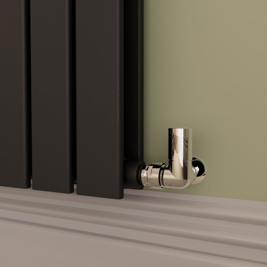 Riace Midnight Black Horizontal Flat Designer Radiator 800x1156mm Double Panel 4370 BTU