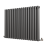 Sorrento Anthracite Horizontal Oval Designer Radiator 800x1003mm Double Panel 4079 BTU