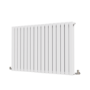 Riace White Horizontal Flat Designer Radiator 800x1156mm Double Panel 4370 BTU