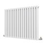 Sorrento White Horizontal Oval Designer Radiator 800x1003mm Double Panel 4079 BTU