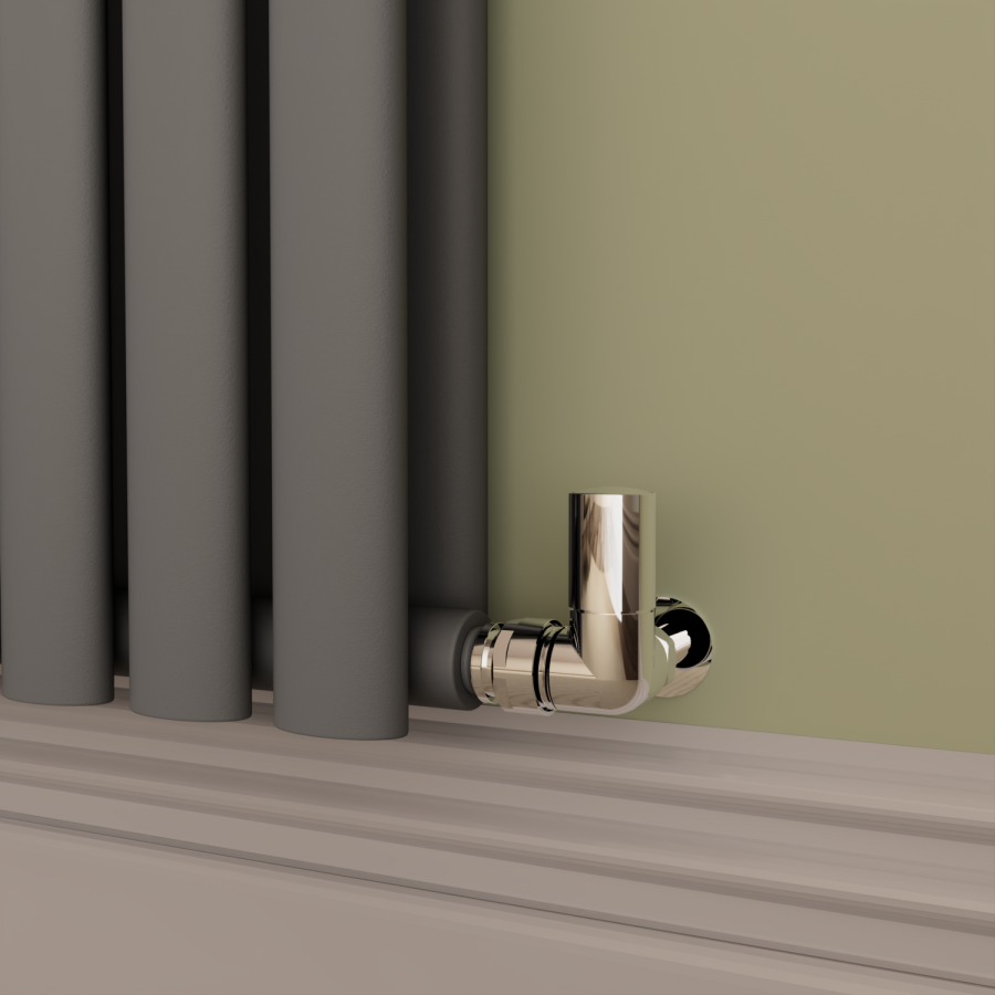 Sorrento Anthracite Horizontal Oval Designer Radiator 800x1180mm Double Panel 4798 BTU