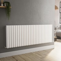 Sorrento White Horizontal Oval Designer Radiator 600x1593mm Double Panel 6478 BTU Sorrento White Horizontal Oval Designer Radiator 600x1593mm Double Panel 6478 BTU
