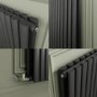 Sorrento Anthracite Horizontal Oval Designer Radiator 800x1593mm Double Panel 6478 BTU