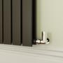 Riace Midnight Black Horizontal Flat Designer Radiator 800x408mm Double Panel 1542 BTU
