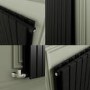 Riace Midnight Black Horizontal Flat Designer Radiator 800x408mm Double Panel 1542 BTU