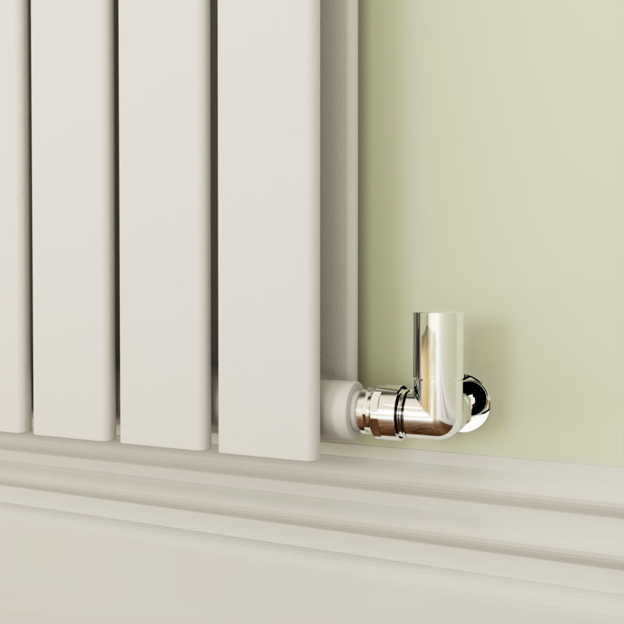 Riace White Horizontal Flat Designer Radiator 800x408mm Double Panel 1542 BTU