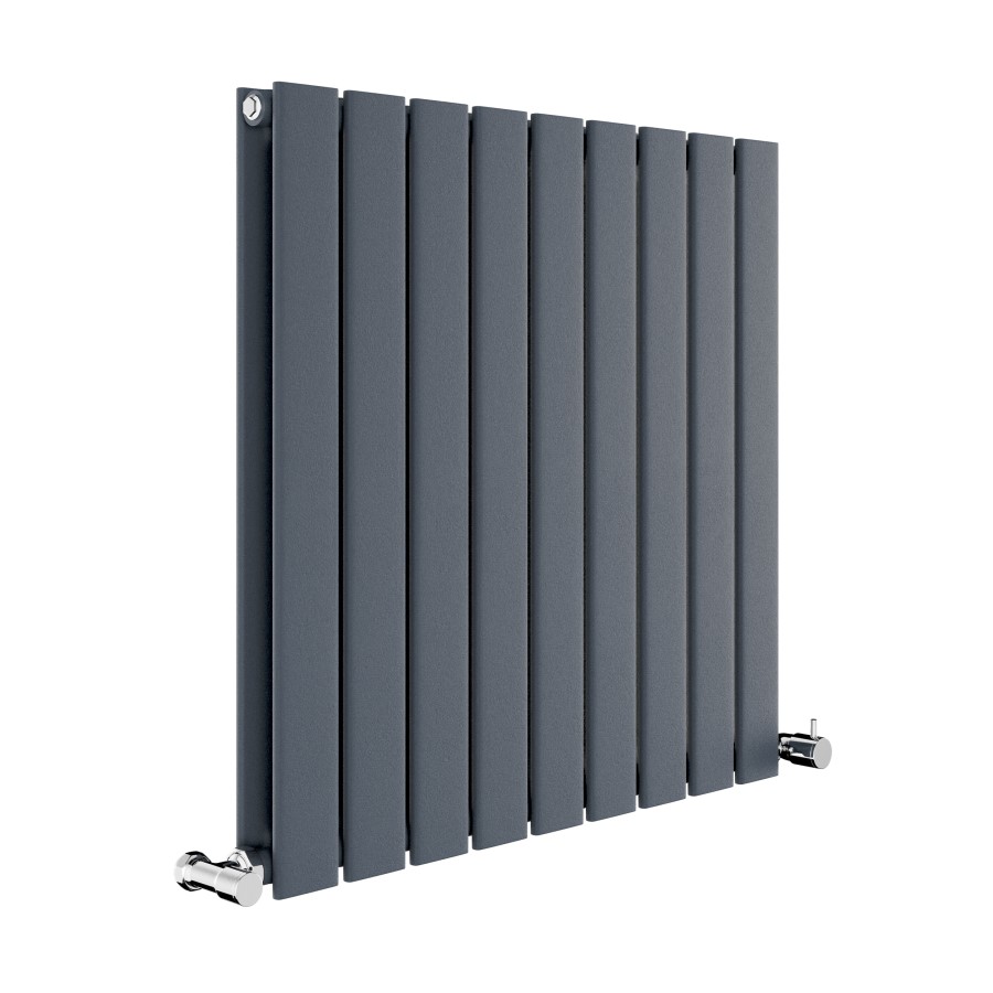 Raize Radiator Riace Anthracite Horizontal Flat Designer Radiator 600x612mm Double ...