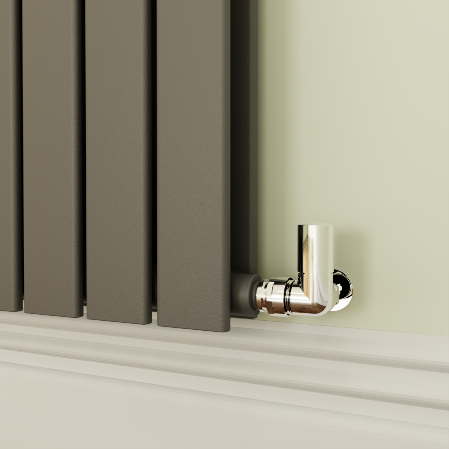 Riace Anthracite Horizontal Flat Designer Radiator 800x612mm Double Panel 2313 BTU