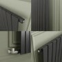 Riace Anthracite Horizontal Flat Designer Radiator 800x612mm Double Panel 2313 BTU