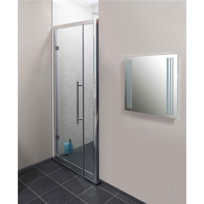 Claritas 6mm Glass Hinged Shower Door - 800 x 1850mm