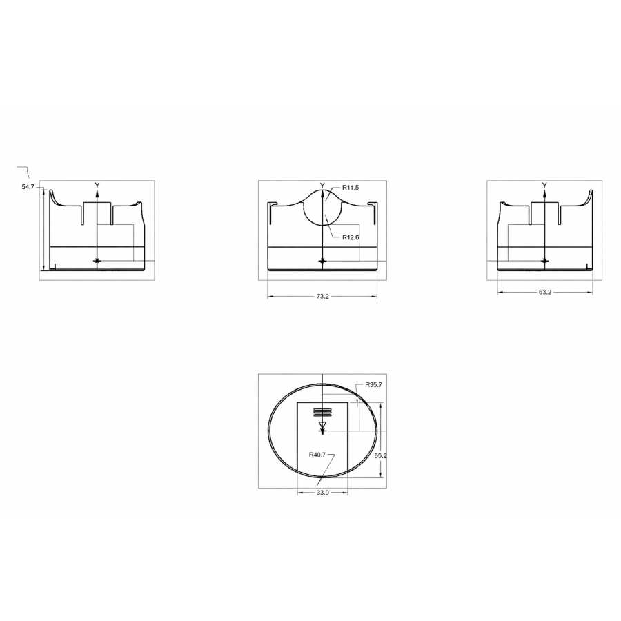 Smoked Stone Designer Heating Element Cover for Electric Radiator