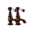 HELBRZPLR Brushed Bronze Basin Pillar Tap - Helston