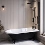 Matt Black Traditional Bath Filler - Helston