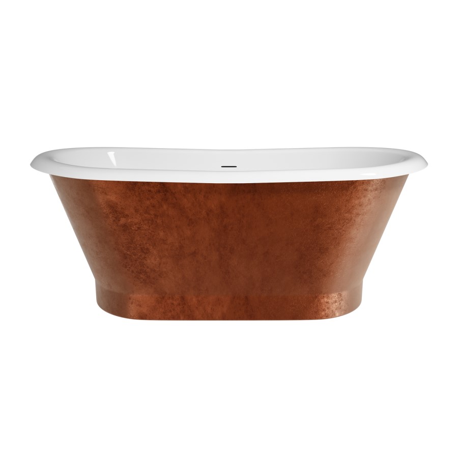 Copper Effect Freestanding Double Ended Bath 1690 x 800mm - Helmsley
