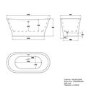 Copper Effect Freestanding Double Ended Bath 1690 x 800mm - Helmsley