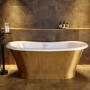 Gold Effect Freestanding Double Ended Bath 1690 x 800mm - Helmsley