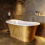 Gold Effect Freestanding Double Ended Bath 1690 x 800mm - Helmsley