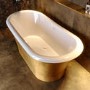 Gold Effect Freestanding Double Ended Bath 1690 x 800mm - Helmsley
