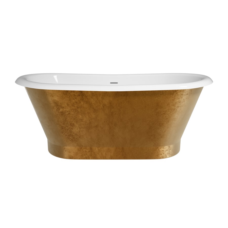 Gold Effect Freestanding Double Ended Bath 1690 x 800mm - Helmsley