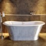Silver Effect Freestanding Double Ended Bath 1690 x 800mm - Helmsley