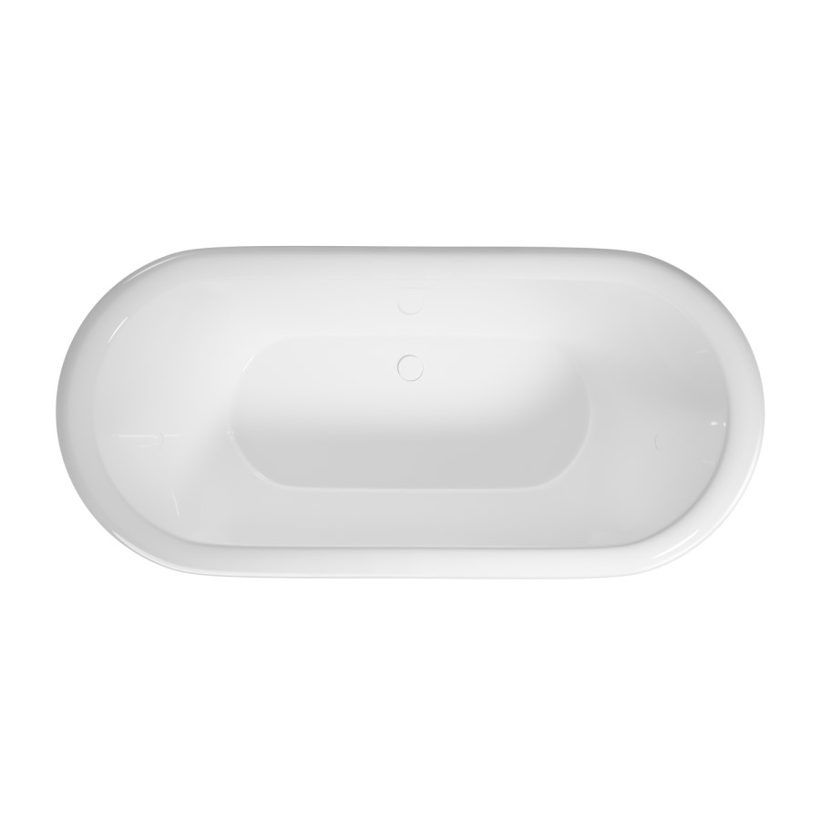 Silver Effect Freestanding Double Ended Bath 1690 x 800mm - Helmsley