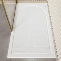 1200x800 Anti-Slip Rectangular Shower Tray 30mm Low-Profile - Slate Cast Marble