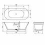 Freestanding Double Ended Bath 1700 x 790mm - Henley
